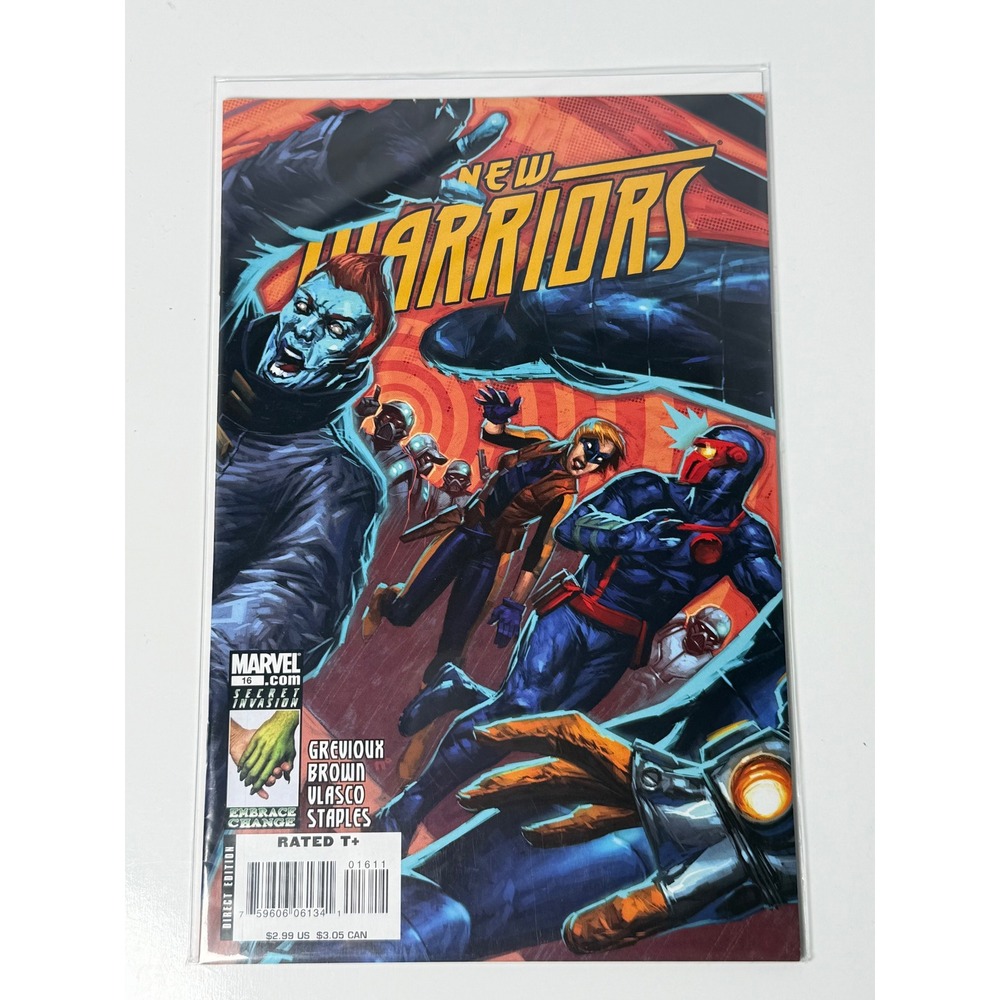 New Warriors 16 Marvel Comics 2008 Secret Invasion Tie-In Reilly Brown Cover Art